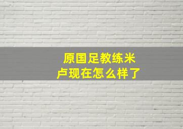 原国足教练米卢现在怎么样了