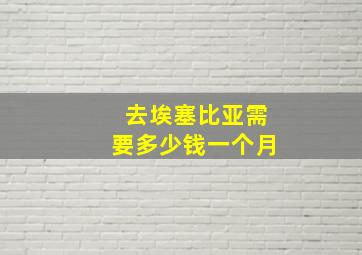 去埃塞比亚需要多少钱一个月