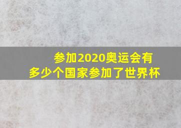 参加2020奥运会有多少个国家参加了世界杯