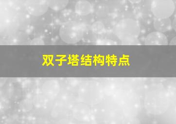 双子塔结构特点