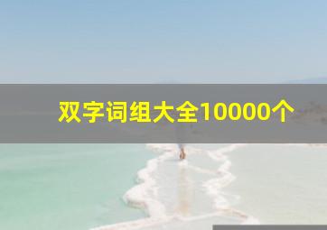 双字词组大全10000个