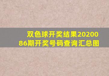 双色球开奖结果2020086期开奖号码查询汇总图