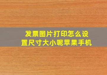 发票图片打印怎么设置尺寸大小呢苹果手机