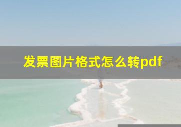 发票图片格式怎么转pdf