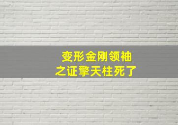 变形金刚领袖之证擎天柱死了