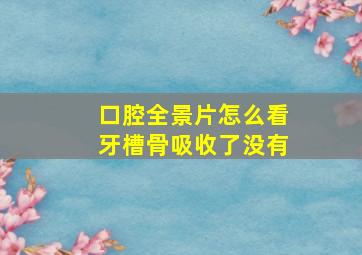 口腔全景片怎么看牙槽骨吸收了没有