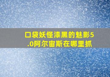 口袋妖怪漆黑的魅影5.0阿尔宙斯在哪里抓