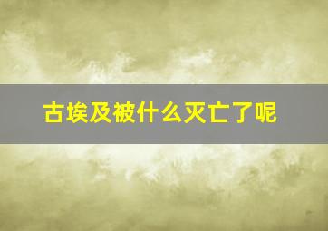 古埃及被什么灭亡了呢