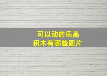 可以动的乐高积木有哪些图片