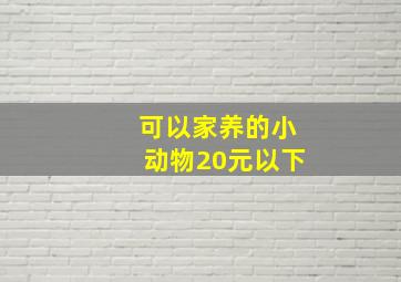 可以家养的小动物20元以下