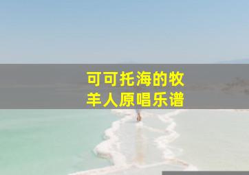 可可托海的牧羊人原唱乐谱