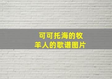 可可托海的牧羊人的歌谱图片