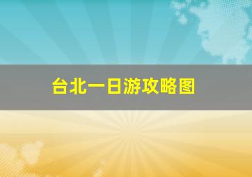 台北一日游攻略图