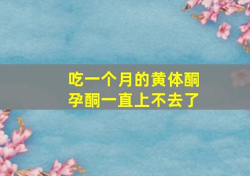 吃一个月的黄体酮孕酮一直上不去了