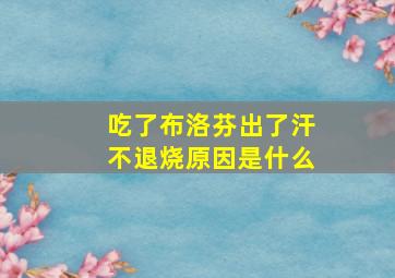 吃了布洛芬出了汗不退烧原因是什么