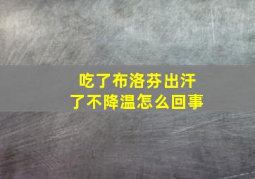 吃了布洛芬出汗了不降温怎么回事