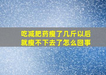 吃减肥药瘦了几斤以后就瘦不下去了怎么回事