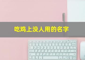 吃鸡上没人用的名字