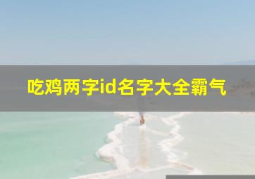 吃鸡两字id名字大全霸气