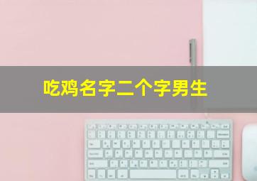 吃鸡名字二个字男生