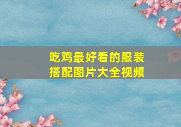 吃鸡最好看的服装搭配图片大全视频