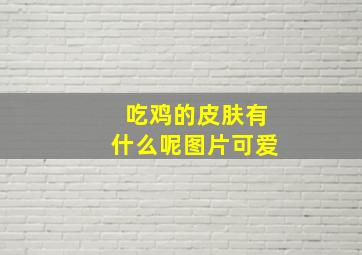 吃鸡的皮肤有什么呢图片可爱