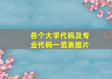 各个大学代码及专业代码一览表图片