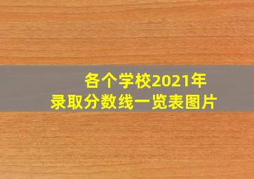 各个学校2021年录取分数线一览表图片