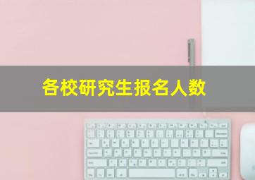 各校研究生报名人数