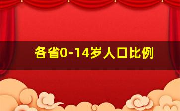 各省0-14岁人口比例