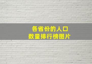 各省份的人口数量排行榜图片