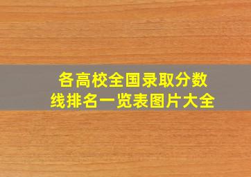 各高校全国录取分数线排名一览表图片大全