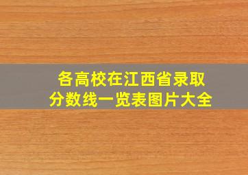 各高校在江西省录取分数线一览表图片大全