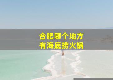 合肥哪个地方有海底捞火锅