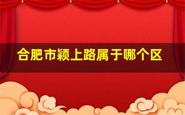 合肥市颖上路属于哪个区