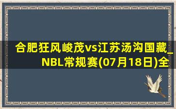 合肥狂风峻茂vs江苏汤沟国藏_NBL常规赛(07月18日)全场集锦