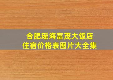 合肥瑶海富茂大饭店住宿价格表图片大全集