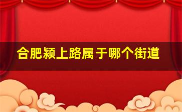 合肥颍上路属于哪个街道