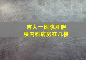 吉大一医院肝胆胰内科病房在几楼