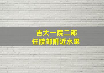 吉大一院二部住院部附近水果