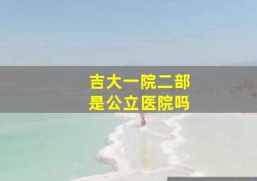 吉大一院二部是公立医院吗