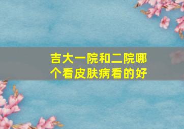 吉大一院和二院哪个看皮肤病看的好