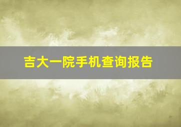 吉大一院手机查询报告