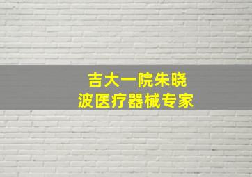 吉大一院朱晓波医疗器械专家