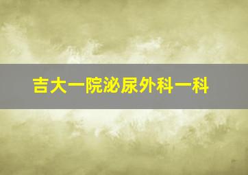 吉大一院泌尿外科一科