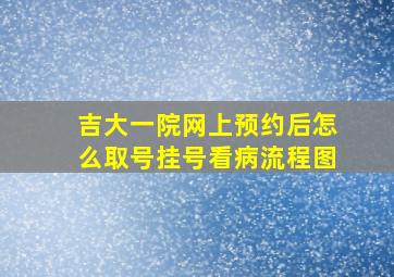 吉大一院网上预约后怎么取号挂号看病流程图