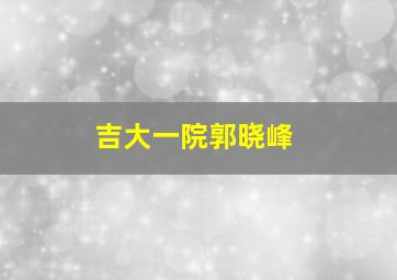 吉大一院郭晓峰