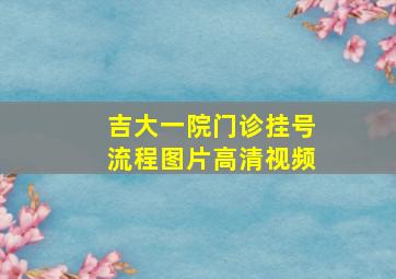 吉大一院门诊挂号流程图片高清视频