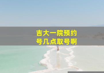 吉大一院预约号几点取号啊