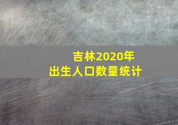 吉林2020年出生人口数量统计